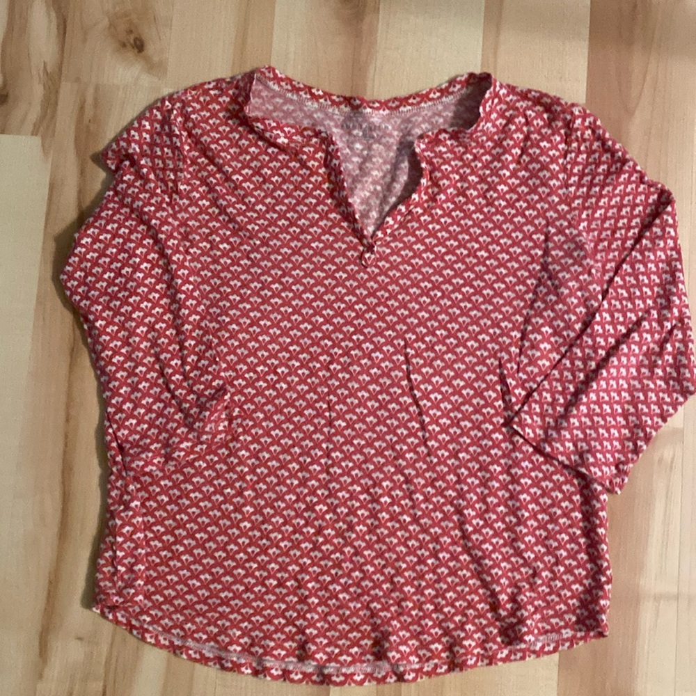 Printed 3/4 Length Sleeve Tee